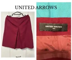 UNITED ARROWS ひざ丈タイトスカート ボルドー