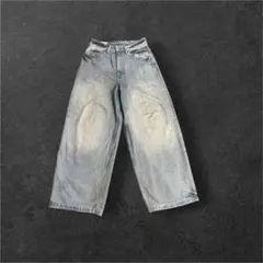 h&m スーパーバギーデニム　ライトブルー　28/30 円堂守着用