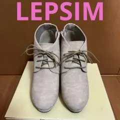 LEPSIM レプシィムローリーズファーム　ショートブーツ　ホワイトブーティ