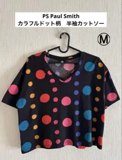 PS Paul Smith 半袖カットソー　ドット柄プリント　着丈短め　Ｍのサムネイル