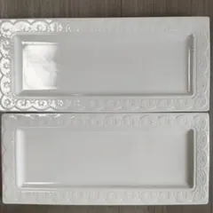 花柄陶器皿 2枚セット