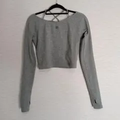 EMODA クロップ丈 長袖トップス グレー