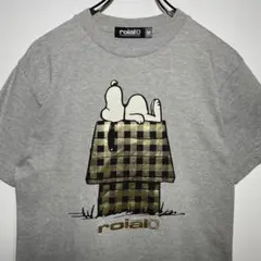 roial Tシャツ　サイズM スヌーピー　デカロゴ　ピーナッツ　希少　古着
