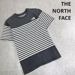 THE NORTH FACE ボーダー 半袖 Tシャツ NT31713 刺繍ロゴ