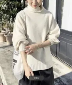 Spick&Span Wホールガーメントタートルニットプルオーバー