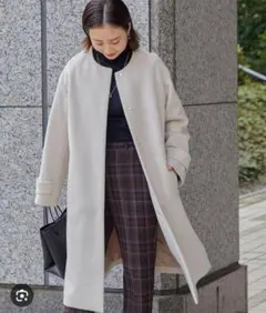 最終価格★green label relaxing ノーカラーコート 40