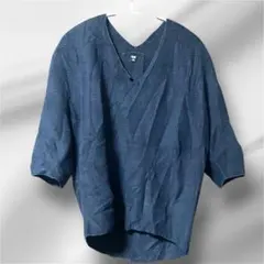 【訳あり】ユニクロ 3Dコットン ドルマンスリーブセーター（S）ネイビー