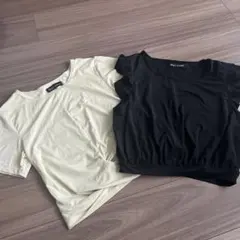 フィットネスウェアトップス　ヨガウェア 半袖 2点セット