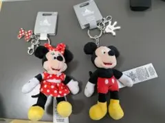 カルフォルニアディズニー限定 ミッキー&ミニー　ぬいぐるみキーホールダー