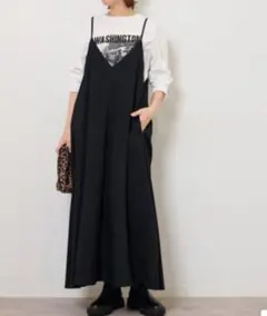 【新品タグ付】ウォッシャブルブラッシュロングキャミワンピース