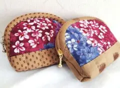 ハンドメイド　パッチワーク小物入れ2個セット