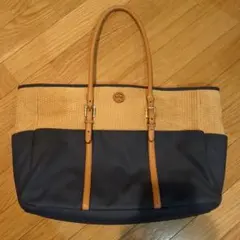 Tory Burch ネイビー ベージュ トートバッグ
