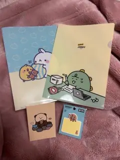 韓国キャラクター クリアファイル、ポストカード、付箋セット