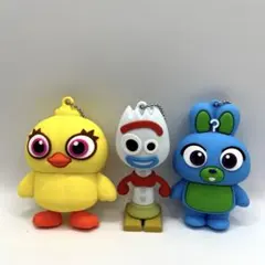 ディズニー トイストーリー4  ラバーマスコットキーホルダー3個セット