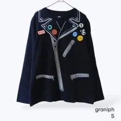 graniph フェイクライダース 刺繍入り ロングスリーブTシャツ Sのサムネイル