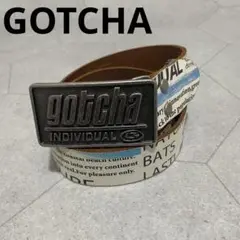 GOTCHA ガッチャ 肉厚ベルト ホワイト バックル　総柄