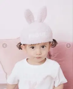 【新品、未使用】ジェラピケ ベビー 帽子 うさぎ