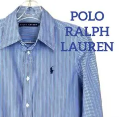 ポロラルフローレン　長袖ストライプシャツ　7号　Sサイズ