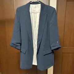 ZARA テーラードジャケット ネイビー ゴールドボタン