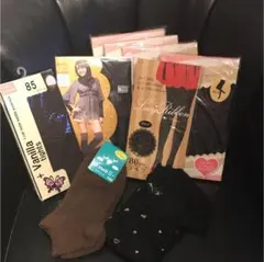 トレンカ レギンス タイツ オーバーニー モコモコ ガーターベルト型 計10点☆