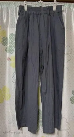 sm2 綿麻ゆるパンツ　フリー　ブルー