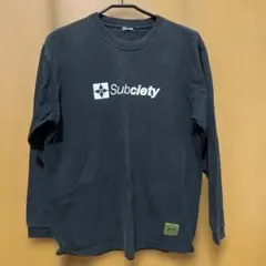 Subciety ブラック ロングスリーブ Tシャツ L