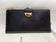 【美品】BALLY バリー 長財布 がま口 ブラックのサムネイル