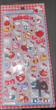 【国内正規品】　サンリオ第二弾　ボンボンドロップシール ハローキティ 赤　第2弾