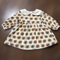 【美品】値下げ　moimoln モイモルン 襟付き　花柄　ワンピース　80cm