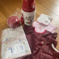 familiar お食事エプロンセット、水筒、タオルセット