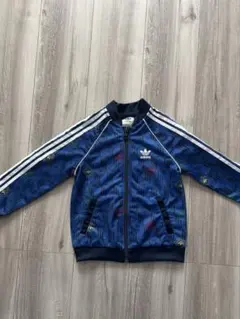 adidas 100㎝　　ジャージ ネイビー　美品　アウター