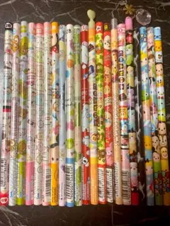 平成女児 可愛い 鉛筆セット 21本（リラックマ・すみっコぐらし・ディズニーなど