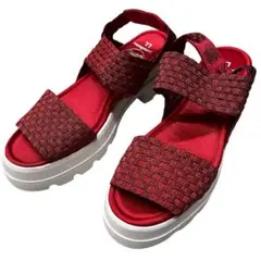 未使用gomu gome サンダル　赤ラメ　LL