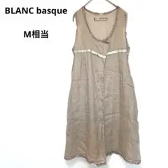 ブランバスク BLANC basque ノースリーブワンピース　M 麻100%のサムネイル