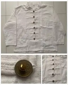 未使用 美品 90s vintage カンフー シャツ ジャケット 麻 リネンのサムネイル