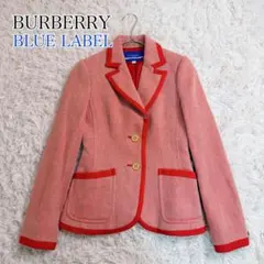 BURBERRY BLUE LABEL テーラードジャケット 金ボタン レッド