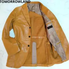 【希少】トゥモローランド テーラードジャケット ラムレザー 背抜き キャメル М