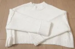 ホワイト ニットセーター Fサイズ