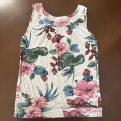 CLEF DE SOL 花柄 タンクトップ Lサイズのサムネイル