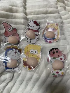 お腹がぷっくりとした立体的なデザインが特徴のシール6種セットです
