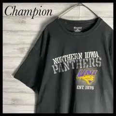 チャンピオン☆Tシャツ☆プリント☆袖ワンポイント☆ブラック☆黒☆ロゴ☆XL☆半袖