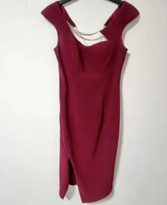 Veautt ヴュート タイトドレス S ボルドー 美品
