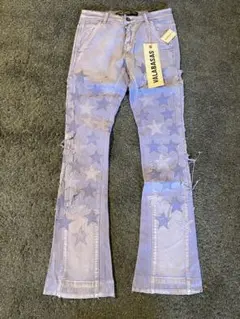 新品】 VALABASAS バラバサス フレアデニム 紫 スター サイズ29 - メルカリ