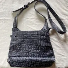 クロコダイル風デザイン ショルダーバッグ