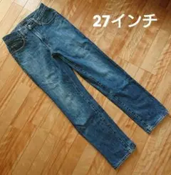 ユニクロ レギュラーフィットジーンズ メンズ 27 ストレート 股下76cm