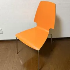 レア 希少 IKEA イケア VILMAR オレンジ スタッキングチェア 廃盤