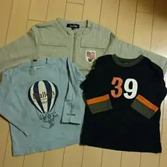 お値下げしました！ベベ長袖Tシャツ２枚とイーストボーイ上着1枚セットです！