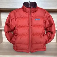 パタゴニア キッズ ダウンジャケット XS 5-6 110 レッド 赤
