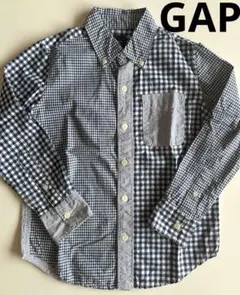 GapKids チェック柄長袖シャツ S (6-7)