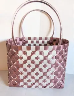 ハンドメイド PPバンド カゴバッグ